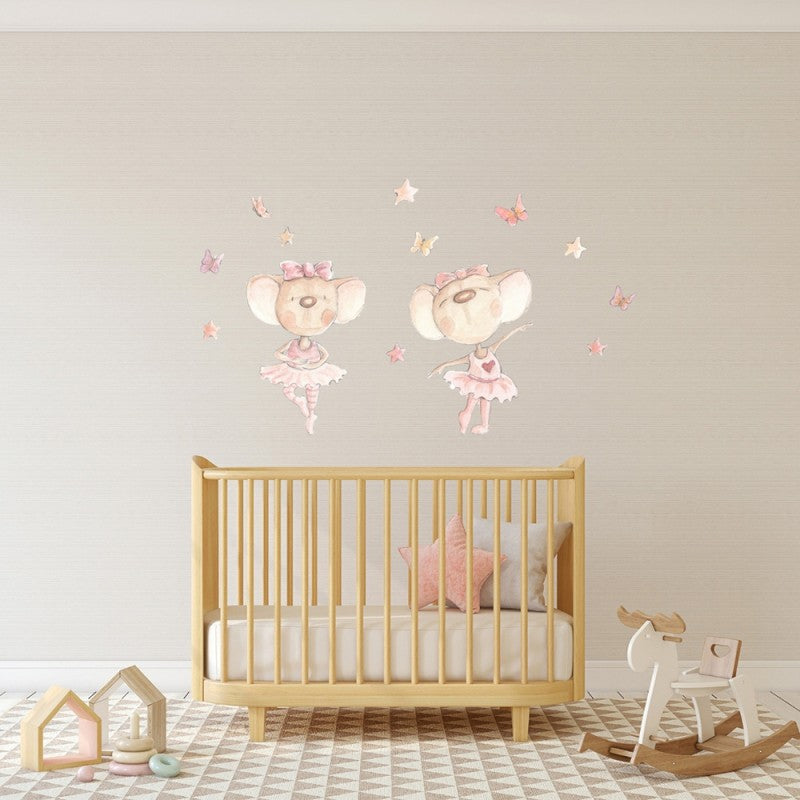 Sticker mural enfant danseuses
