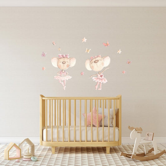Sticker mural enfant danseuses