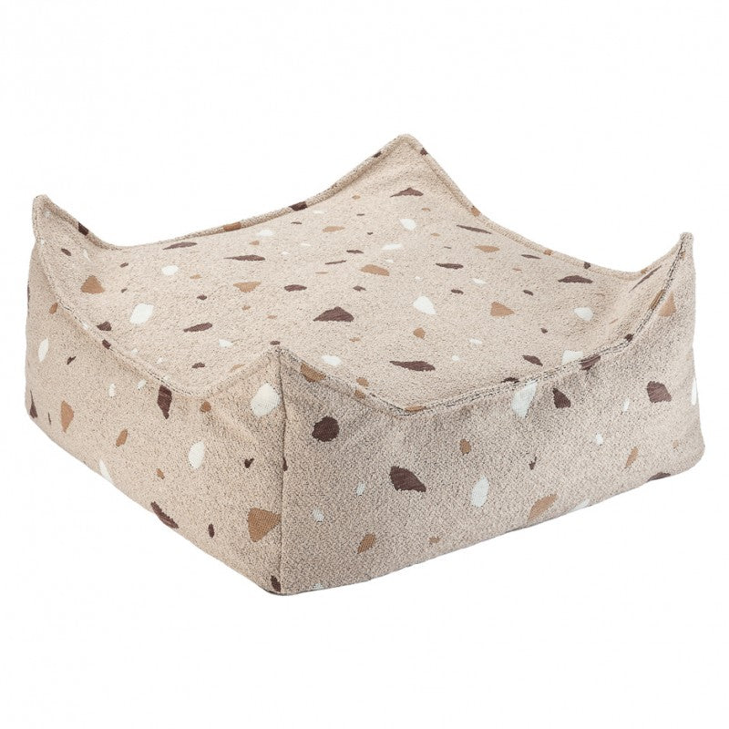 Pouf enfant carré terrazzo OTTOTER