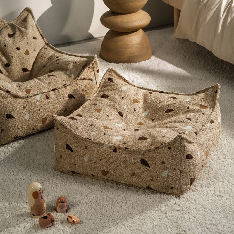 Pouf enfant carré terrazzo OTTOTER