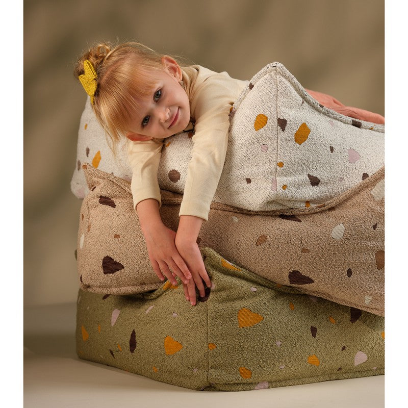 Pouf enfant carré terrazzo OTTOTER