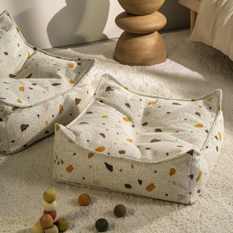 Pouf enfant carré terrazzo OTTOTER