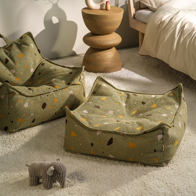 Pouf enfant carré terrazzo OTTOTER