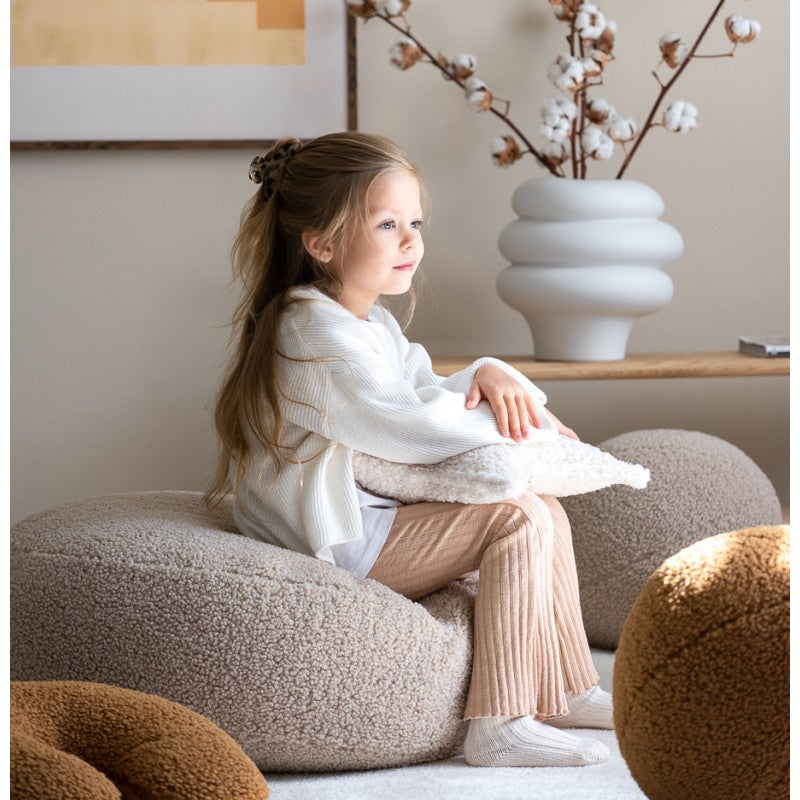 Pouf enfant rond bouclette OTTOMAN
