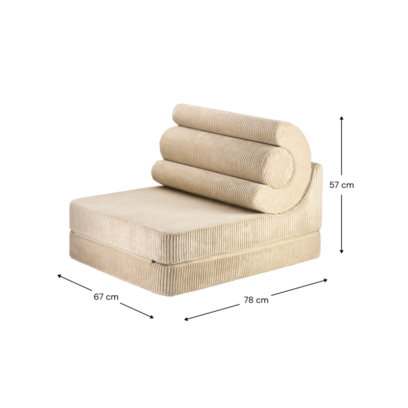 Pouf enfant velours côtelé FLIPSTER