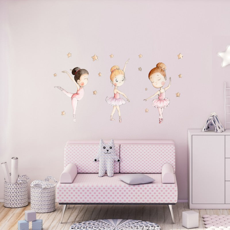 Sticker mural enfant danseuses Bailamos