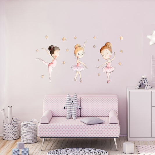 Sticker mural enfant danseuses Bailamos
