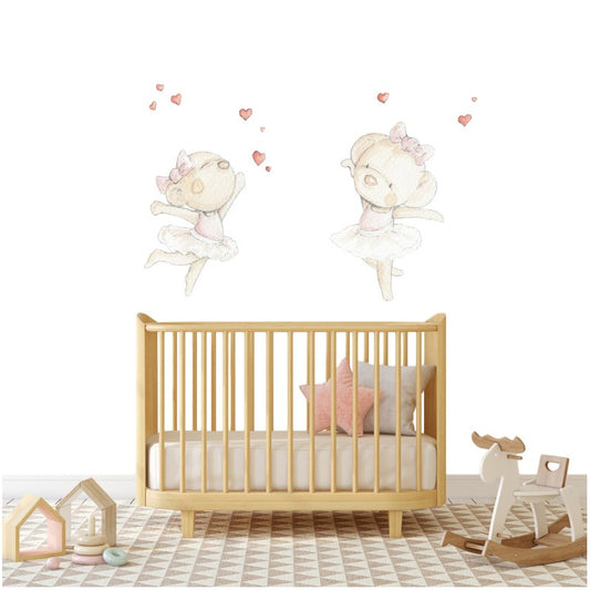 Sticker mural enfant danseuses