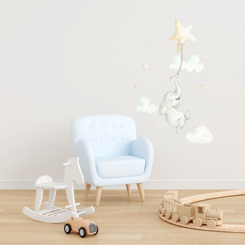 Sticker mural enfant petit éléphant