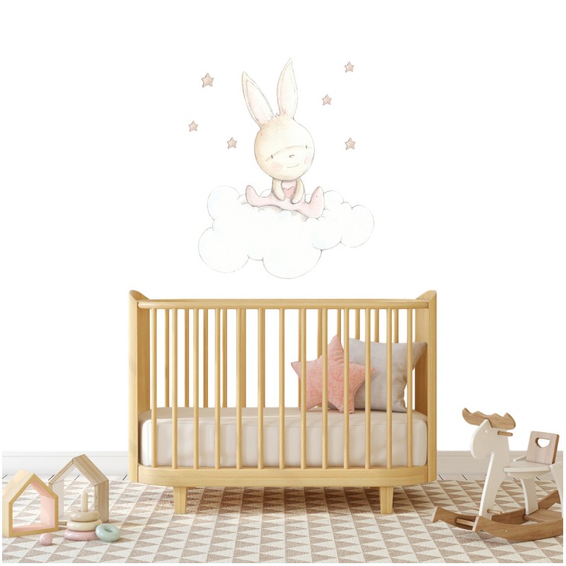 Sticker mural enfant petit lapin Dreams