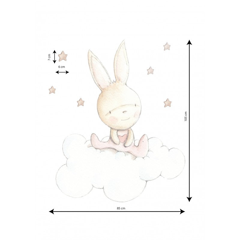 Sticker mural enfant petit lapin Dreams