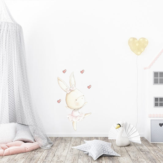 Sticker mural enfant petite danseuse Dance rabbit