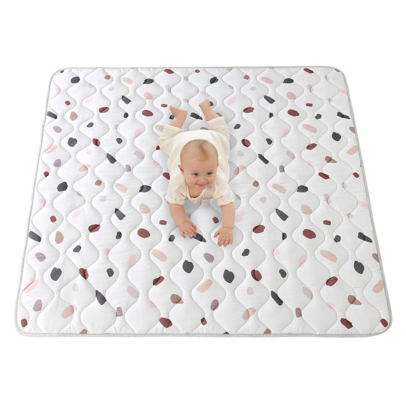 Tapis bébé carré matelassé CONFETTI