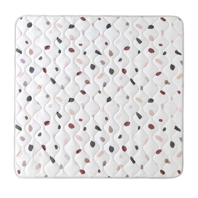 Tapis bébé carré matelassé CONFETTI