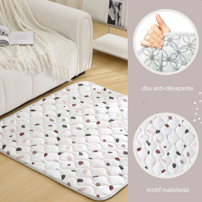 Tapis bébé carré matelassé CONFETTI