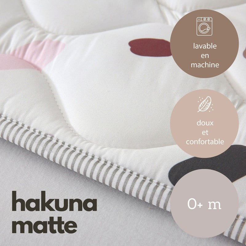 Tapis bébé carré matelassé CONFETTI