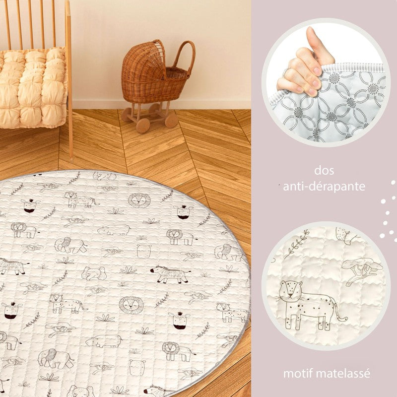 Tapis bébé matelassé animaux SAFARI