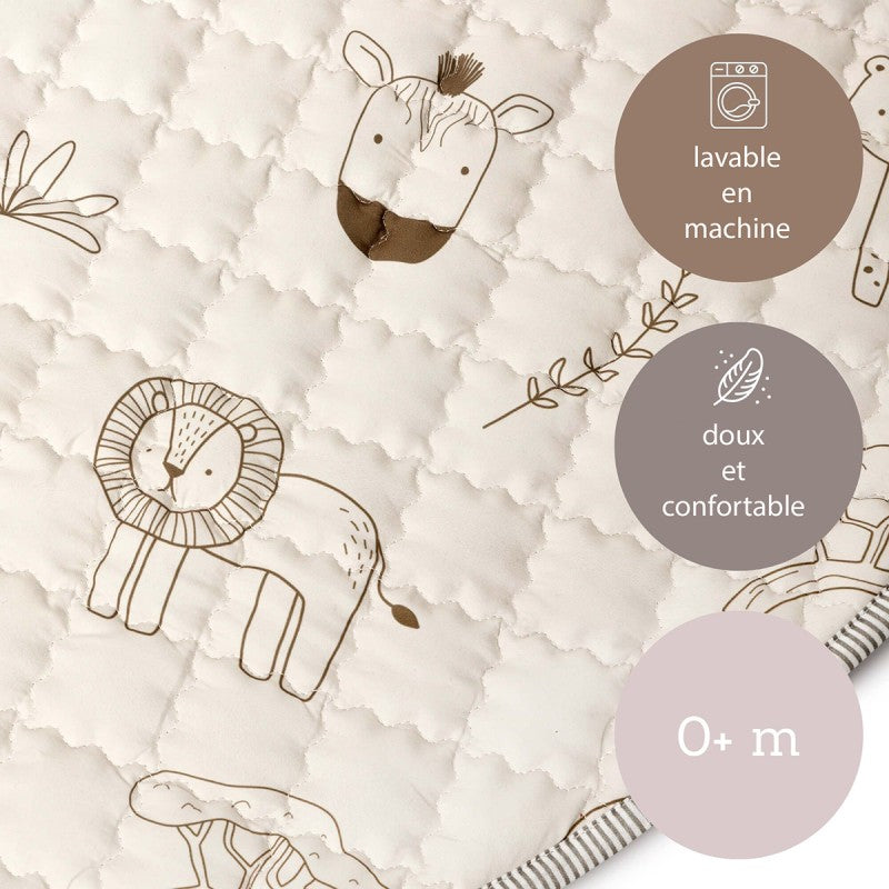 Tapis bébé matelassé animaux SAFARI