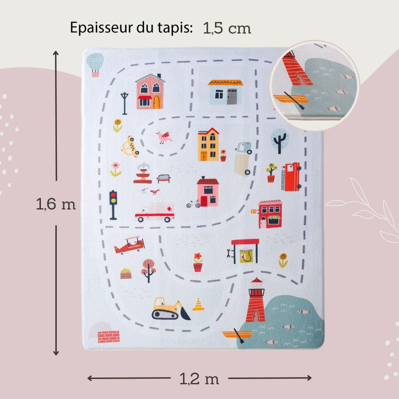 Tapis de jeu enfant à mémoire de forme CLOUD PLAY CITY