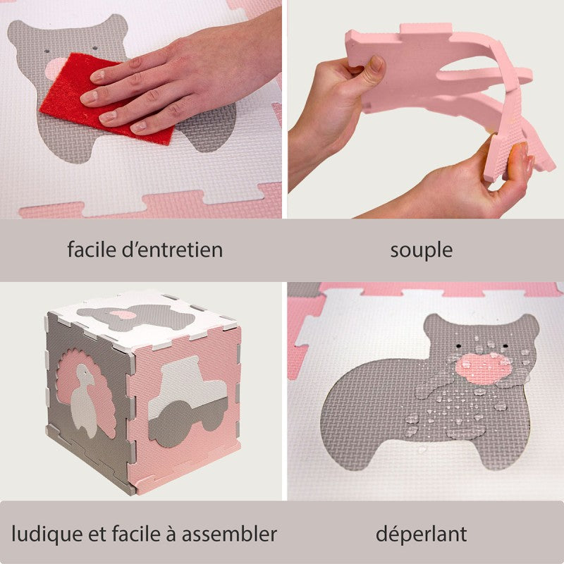 Tapis de jeu mousse à assembler animaux de la ferme FARM