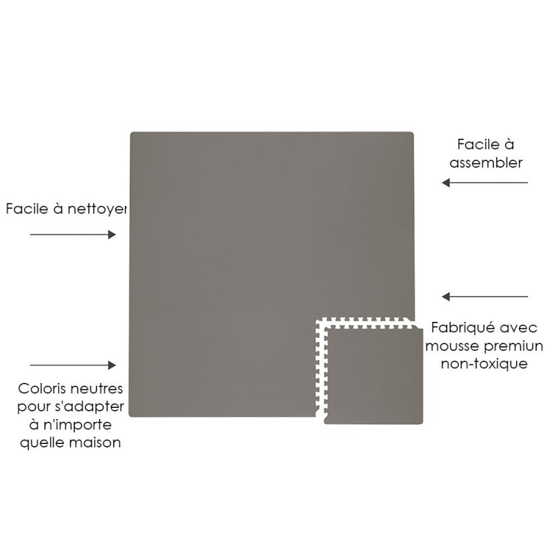 Tapis de jeu mousse uni CLASSIC PLAYMAT - STORM